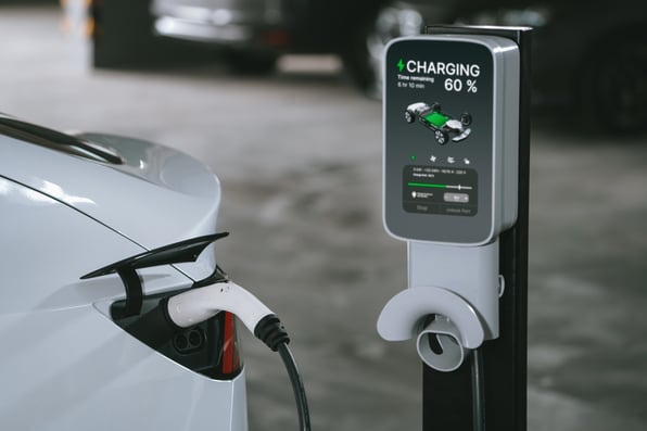 IoT-connected EV charging station